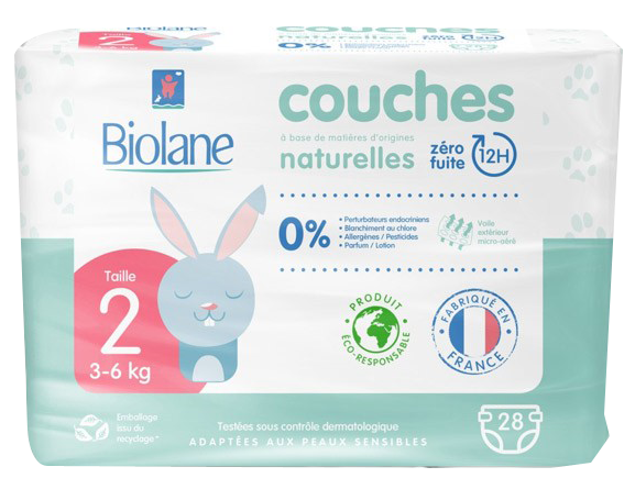 BIOLANE EXPERT BIO COUCHE ÉCOLOGIQUE taille 2