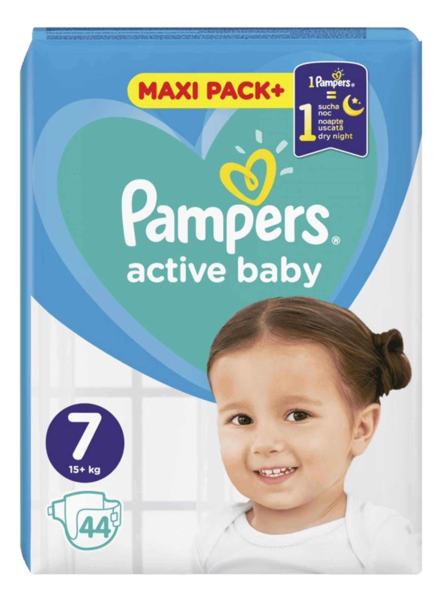 Pampers active baby  15kg 44 couches